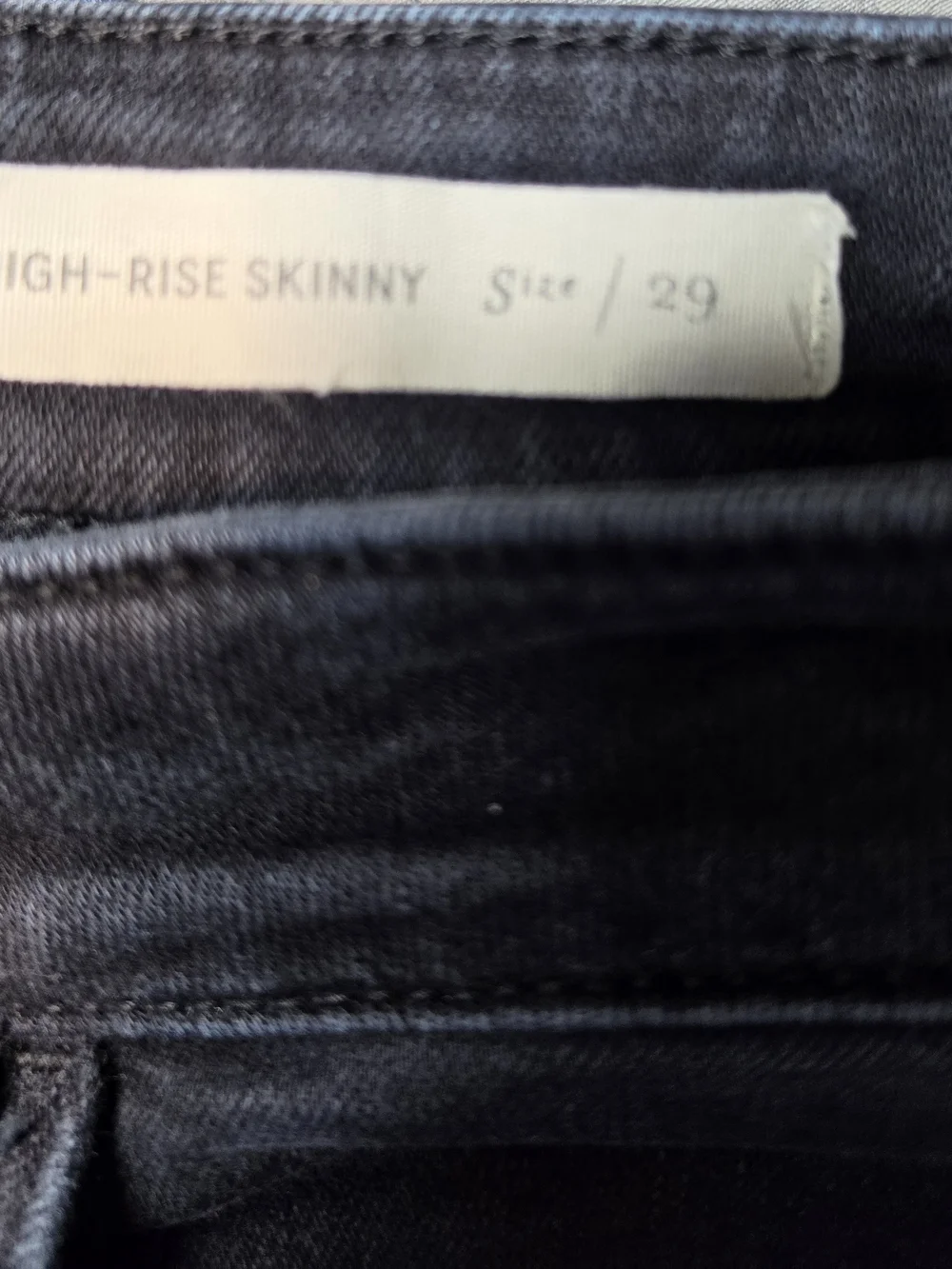 Pilcro By Anthropologie Dark Wash Black High Rise Skinny Jeans Sz 29
